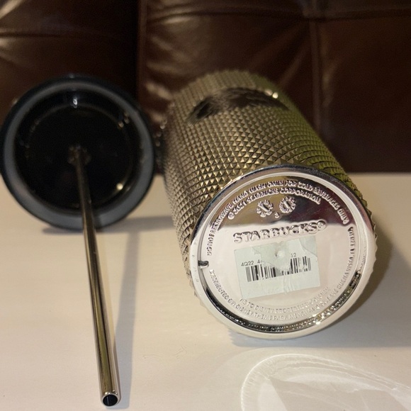 🆕 Disney-Starbucks Silver Studded Tumbler with Straw - Picture 7 of 7